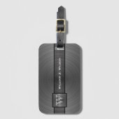 Monogramm-Geschäfts-Führungskraft-Art - graues Gepäckanhänger (Vorderseite Vertikal)