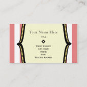 Monogramm-Geschäfts-Karte - Vintager Zirkus Visitenkarte (Rückseite)