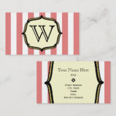 Monogramm-Geschäfts-Karte - Vintager Zirkus Visitenkarte (Vorne/Hinten)