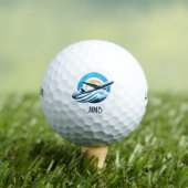 Monogramm Geschäftsflugzeug fliegen Golfball (Insitu T-Shirt)