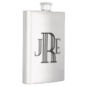Monogramm-Geschenk-Flasche für die Männer - Flachmann (Rechts)