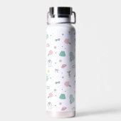 Monogramm Geschenk für Pickleball Damen Trinkflasche (Rückseite)