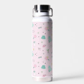 Monogramm-Geschenk für Pickleball Damen Trinkflasche (Rückseite)