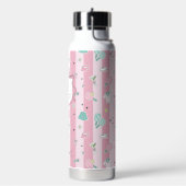 Monogramm Geschenk für Pickleball Damen Trinkflasche (Links)