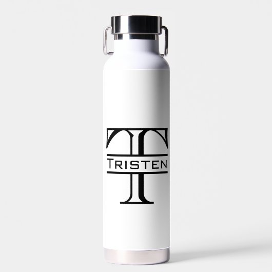 Monogramm-Geschenk Klassische Initialen Trinkflasche (Vorne)