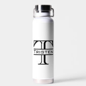 Monogramm-Geschenk Klassische Initialen Trinkflasche (Rückseite)