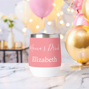 Monogramm Geschenk Name Mutter Rosa Weiß