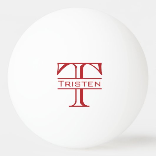 Monogramm-Geschenk Tischtennisball (Vorderseite)
