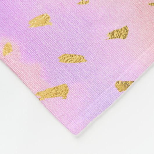 Monogramm Geschenke für Mädchen, die Liebe rosa Go Fleecedecke (Ecke)