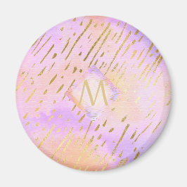 Monogramm Geschenke für Mädchen, die Liebe rosa Go Magnet