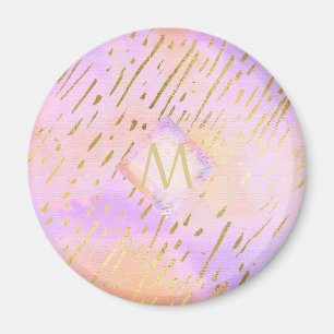 Monogramm Geschenke für Mädchen, die Liebe rosa Go Magnet