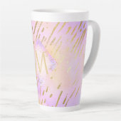 Monogramm Geschenke für Mädchen, die Liebe rosa Go Milchtasse (Rechte Ecke)