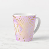 Monogramm Geschenke für Mädchen, die Liebe rosa Go Milchtasse (Rechte Ecke)
