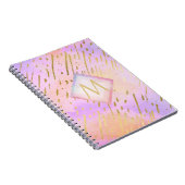 Monogramm Geschenke für Mädchen, die Liebe rosa Go Notizblock (Rechte Seite)