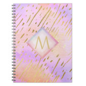 Monogramm Geschenke für Mädchen, die Liebe rosa Go Notizblock (Vorderseite)