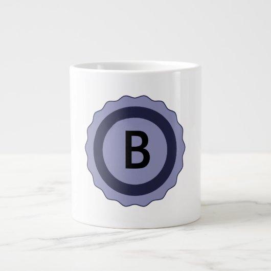 Monogramm-Geschenkgutscheine-Tasse Jumbo-Tasse (Vorderseite)