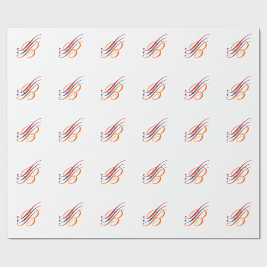 Monogramm Geschenkpapier (Flach)