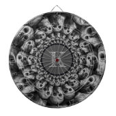 Monogramm-gespenstische Schädel-abstraktes Dartscheibe (vorne)