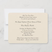 Monogramm-Gewerkschafts-Jack-Einladung Harrys Einladung (Rückseite)