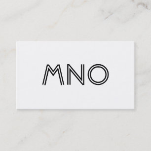 Monogramm-Gewohnheits-Text Visitenkarte
