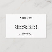 Monogramm-Gewohnheits-Text Visitenkarte (Rückseite)