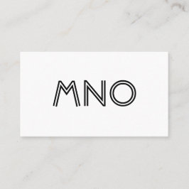 Monogramm-Gewohnheits-Text Visitenkarte