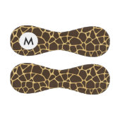 Monogramm Giraffe Gepunkteter Hintergrund Baseball (Paneele)