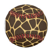 Monogramm Giraffe Gepunkteter Hintergrund Baseball (Vorderseite)