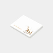 Monogramm Giraffe Post-it Klebezettel (angewinkelt)