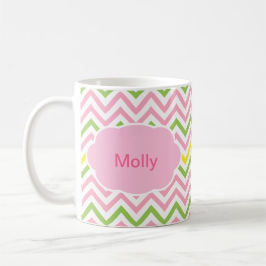 Monogramm-Girly Kaffee-Tassen Kaffeetasse (Links)