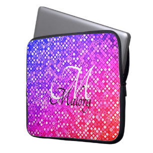 Monogramm Glanz personalisierte Laptop-Hülle Laptopschutzhülle