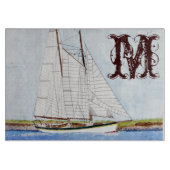 Monogramm-Glasfaserkabel für das Segel Schneidebrett (Vorderseite)