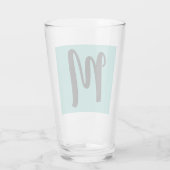 MONOGRAMM GLASS BLUE TUMBLER (Rückseite)