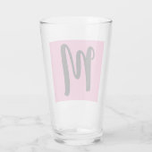 MONOGRAMM GLASS PINK TUMBLER (Rückseite)