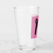 MONOGRAMM GLASS PINK TUMBLER (Rechts)