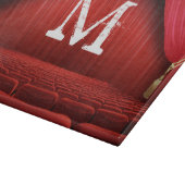 Monogramm-Glasschneidtafel des Roten Vorhangtheate Schneidebrett (Ecke)