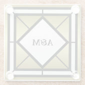 Monogramm Glasuntersetzer (Rückseite)