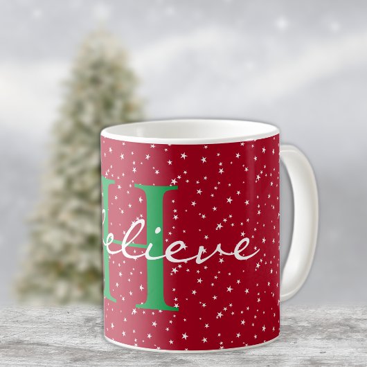Monogramm, glaube ich, Red White Stars 11oz Classi Kaffeetasse