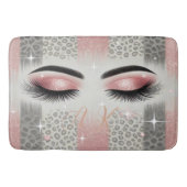 Monogramm Glitter Wimpern Badematte (Vorderseite)