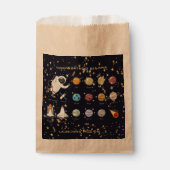 Monogramm-Glitzer des Sonnensystems Astronaut Cool Geschenktütchen (Vorderseite)
