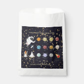 Monogramm-Glitzer des Sonnensystems Astronaut Cool Geschenktütchen (Vorderseite)