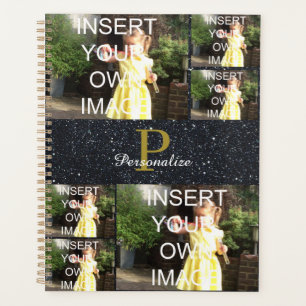 Monogramm Glitzer Effekt 2021 Personalisiertes Fot Planer