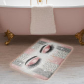 Monogramm Glitzer Eyelashes Badematte