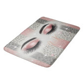 Monogramm Glitzer Eyelashes Badematte (Schrägansicht)