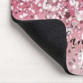 Monogramm-Glitzer Mousepad (Ecke)