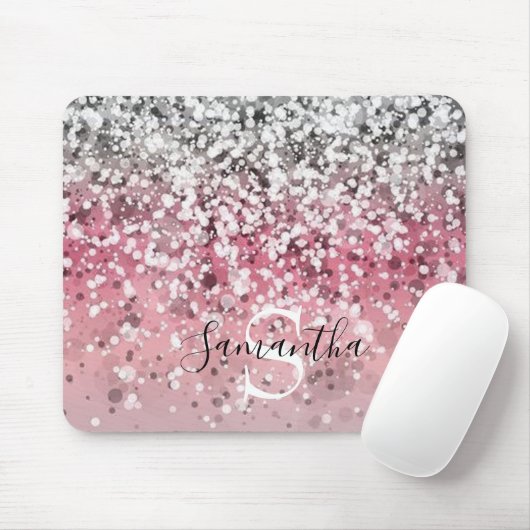 Monogramm-Glitzer Mousepad (Mit Mouse)