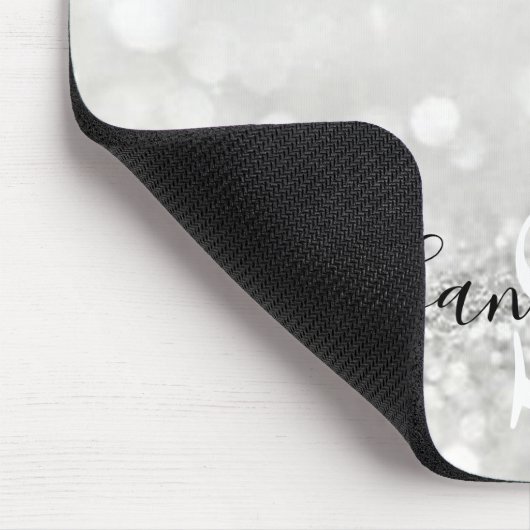 Monogramm-Glitzer Mousepad (Ecke)