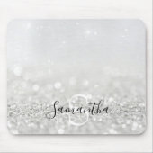Monogramm-Glitzer Mousepad (Vorne)