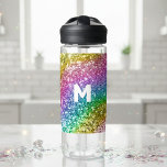Monogramm Glitzer Personalisiert Rainbow Trinkflasche<br><div class="desc">Dieses Design kann in dem Bereich personalisiert werden, der durch das Ändern des Fotos und/oder Textes zur Verfügung gestellt wird. Sie können auch angepasst werden, indem Sie auf Vorlage personalisieren klicken und dann auf die Schaltfläche klicken, um weitere Optionen anzupassen, um die Hintergrundfarbe zu löschen oder zu ändern, Text hinzuzufügen,...</div>
