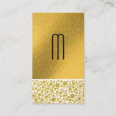 Monogramm | Glitzer Polka Dot | Lux Geometric Visitenkarte (Vorderseite)